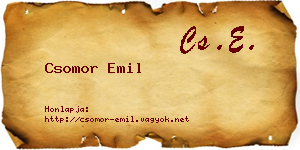 Csomor Emil névjegykártya